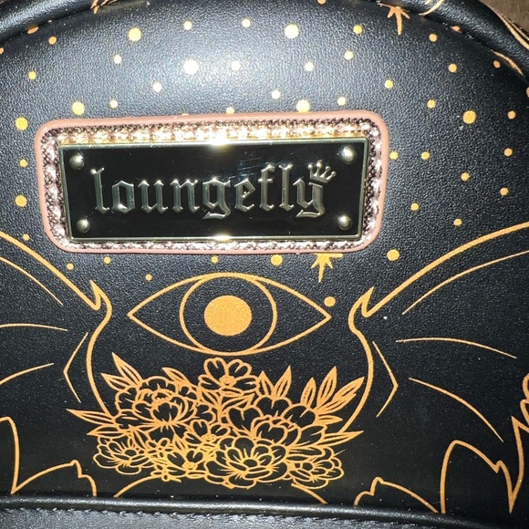 Loungefly Black and Gold Celestial Dragon Eye Mini Backpack - Picture 4 of 4